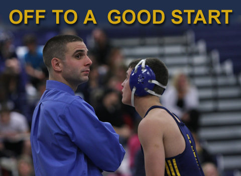 Coach Tony D'Ambra and 125lber Mike Piedimonte